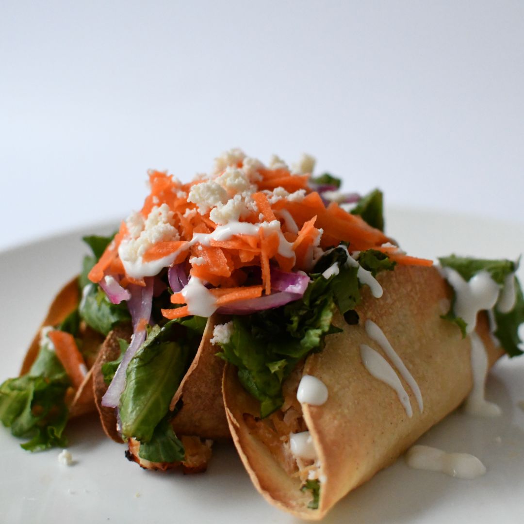 ¿Cuántas calorías tiene los Tacos dorados de pollo? Dietana